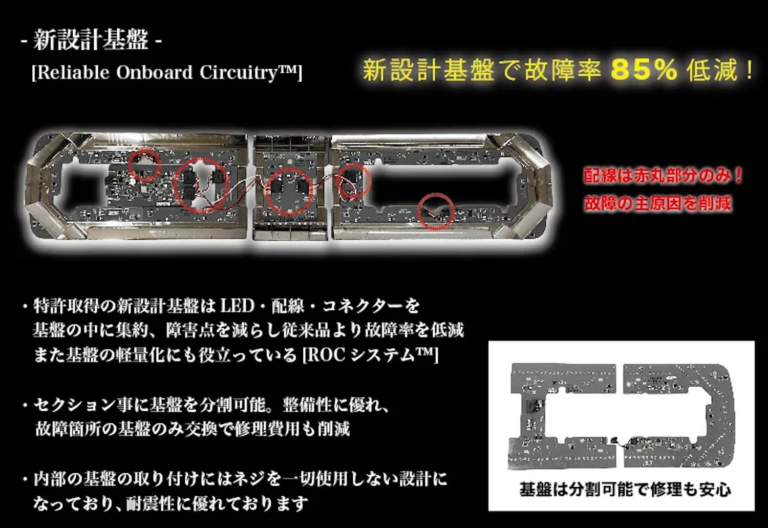 アレジアントライトバー 24V 1780mm【赤点灯タイプ】 散光式警光灯 / Federal Signal フェデラルシグナル